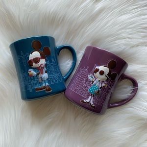 Hipster Mickey and Minnie Mouse mugs